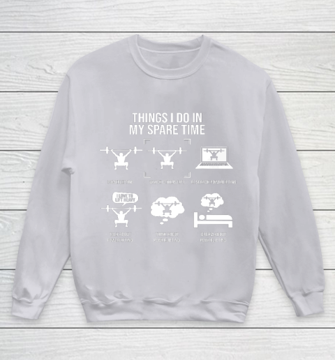 Things I Do In My Spare Time Powerlifting Powerlifter Youth Sweatshirt 3