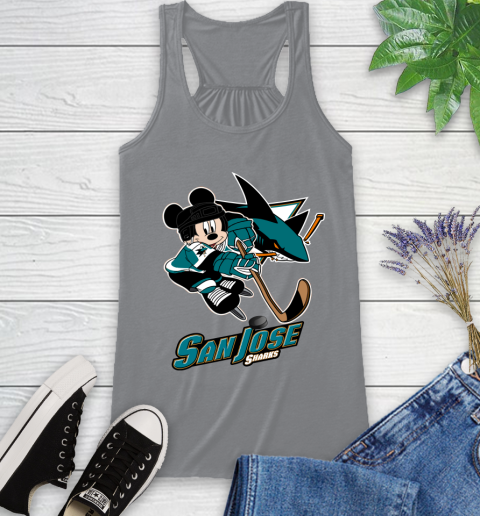 NHL San Jose Sharks Mickey Mouse Disney Hockey T Shirt Racerback Tank 5