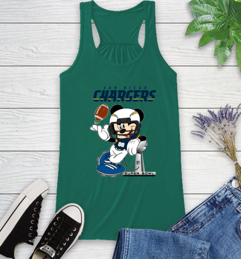 NFL San diego chargers Mickey Mouse Disney Super Bowl Football T Shirt Racerback Tank 7