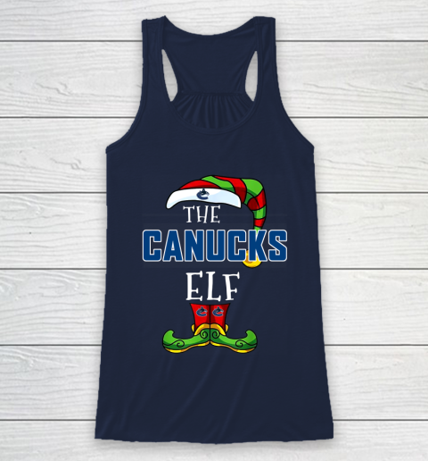 Vancouver Canucks Christmas ELF Funny NHL Racerback Tank 8