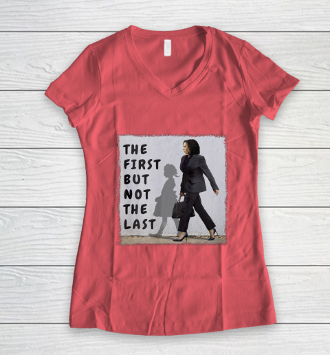 The First But Not The Last Kamala Harris Ruby Bridges Madam Women's V-Neck T-Shirt 4