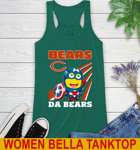 NFL Football Chicago Bears Captain America Marvel Avengers Minion Shirt Racerback Tank 5