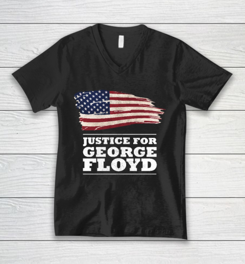 Justice For Floyd  Justice For George  Justice For George Floyd  Justice For Floyd USA V-Neck T-Shirt
