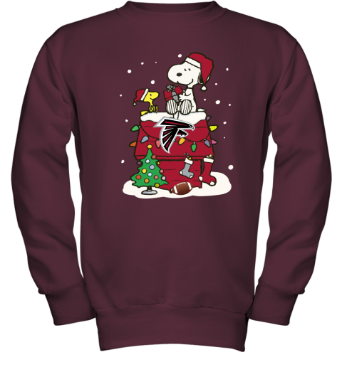 Happy Christmas With Atlanta Falcons Snoopy Youth Sweatshirt