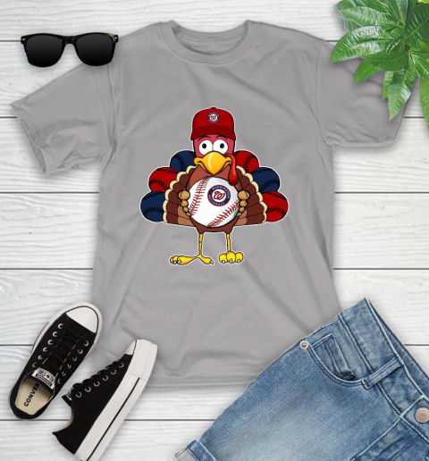 Washington Nationals Turkey thanksgiving Youth T-Shirt 4