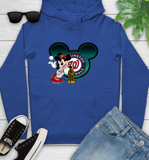 MLB Washington Nationals The Commissioner's Trophy Mickey Mouse Disney Youth Hoodie 9