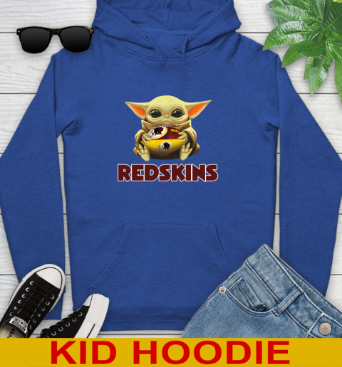 NFL Football Washington Redskins Baby Yoda Star Wars Shirt Youth Hoodie 10