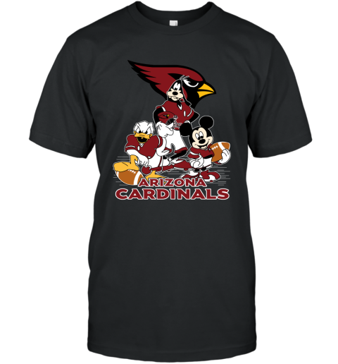 NFL Arizona Cardinals Mickey Mouse Donald Duck Goofy Football T Shirt