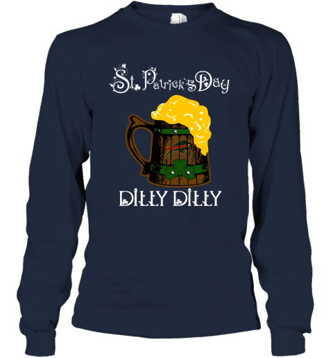 NFL Buffalo Bills St Patrick's Day Dilly Dilly Beer Football Sports LUwx7Ikt73W long sleeve tee 14 95 151514 front navy