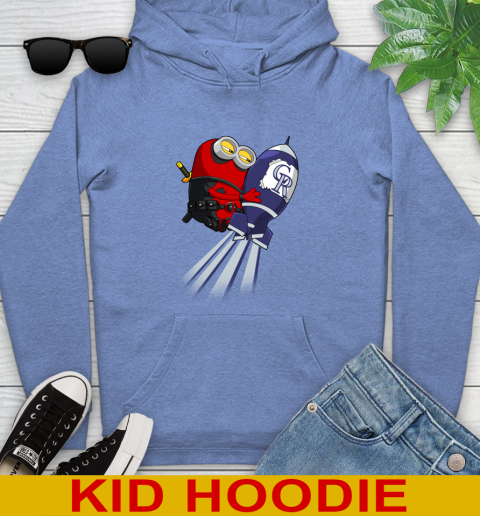 MLB Baseball Colorado Rockies Deadpool Minion Marvel Shirt Youth Hoodie 12