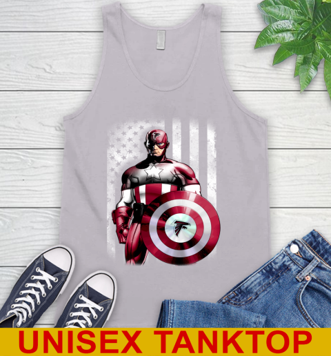 Atlanta Falcons NFL Football Captain America Marvel Avengers American Flag Shirt Tank Top 3