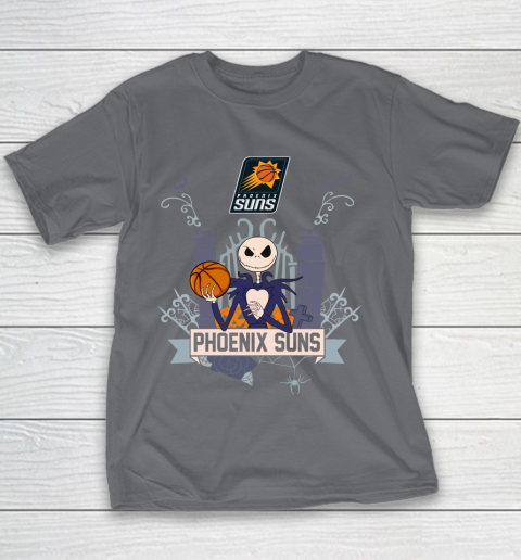 NBA Phoenix Suns Basketball Jack Skellington Halloween Youth T-Shirt 5