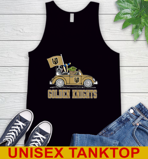 NHL Hockey Vegas Golden Knights Darth Vader Baby Yoda Driving Star Wars Shirt Tank Top 2
