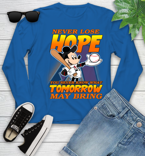 Arizona Diamondbacks MLB Baseball Mickey Disney Never Lose Hope Youth Long Sleeve 10
