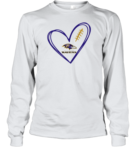 Baltimore Ravens Heart Youth Long Sleeve