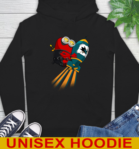 NHL Hockey San Jose Sharks Deadpool Minion Marvel Shirt Hoodie