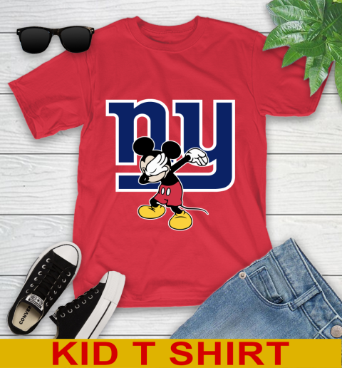 New York Giants NFL Football Dabbing Mickey Disney Sports Youth T-Shirt 10