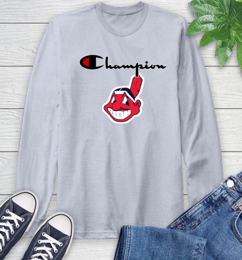 MLB Baseball Cleveland Indians Champion Shirt Long Sleeve T-Shirt 4