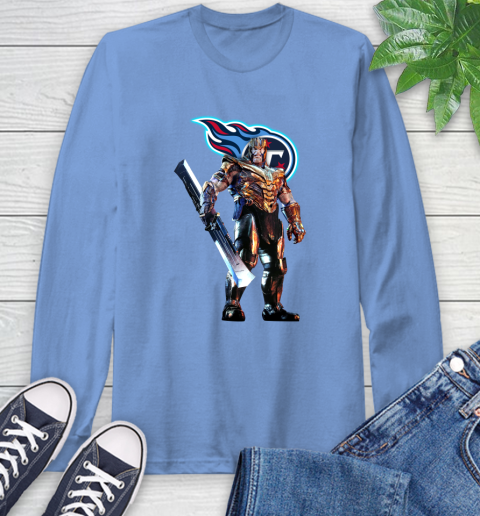 NFL Thanos Gauntlet Avengers Endgame Football Tennessee Titans Long Sleeve T-Shirt 11