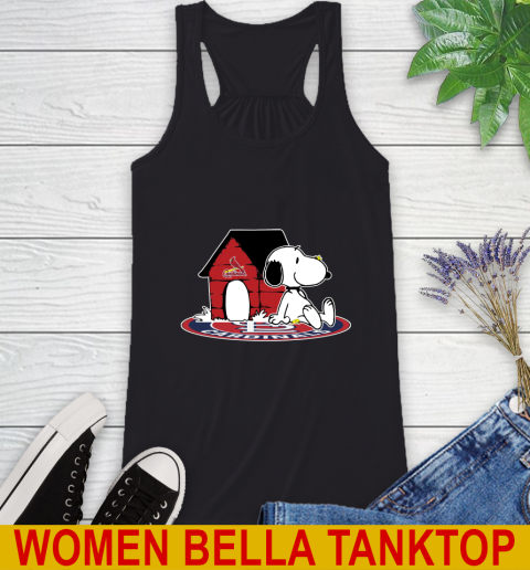 MLB Baseball St.Louis Cardinals Snoopy The Peanuts Movie Shirt Racerback Tank 2