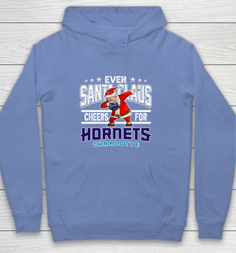 Charlotte Hornets Even Santa Claus Cheers For Christmas NBA Youth Hoodie 8
