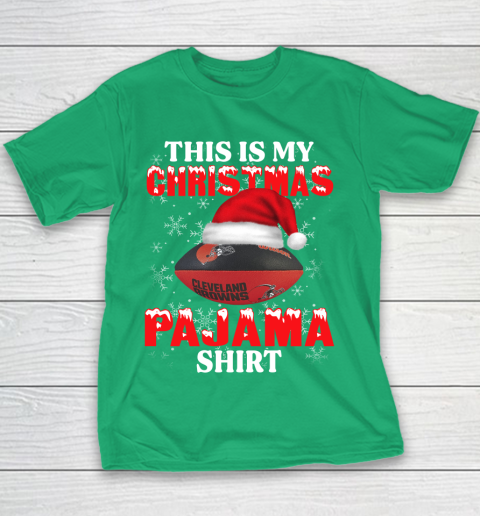 Cleveland Browns This Is My Christmas Pajama Shirt NFL Youth T-Shirt 3