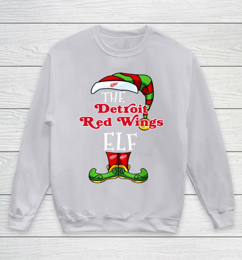 Detroit Red Wings Christmas ELF Funny NHL Youth Sweatshirt 3