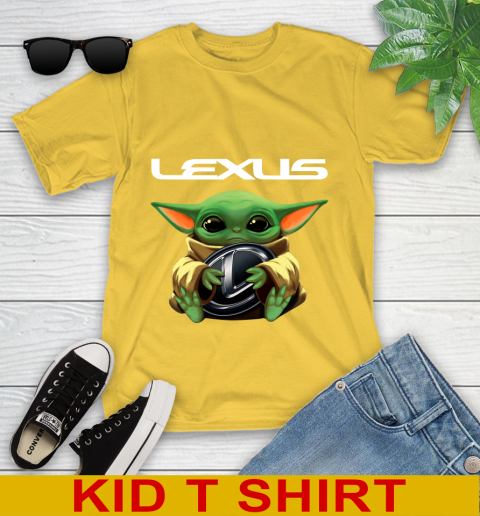Star Wars Baby Yoda Hugs Lexus Car Shirt 105