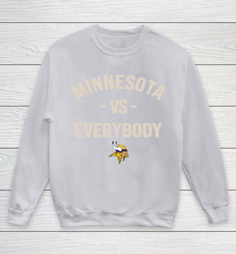 Minnesota Vikings Vs Everybody Youth Sweatshirt 3