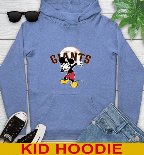 San Francisco Giants MLB Baseball Dabbing Mickey Disney Sports Youth Hoodie 12