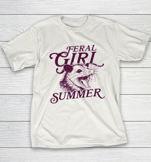 Feral Girl Summer Opossum Vintage Youth T-Shirt