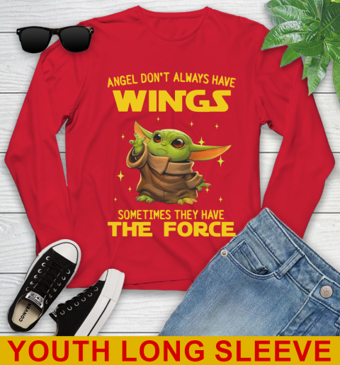 Baby Yoda Angel Don't Always Have Wings They Have The Force Shirt 127