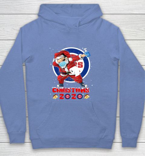 Chicago Cubs Funny Santa Claus Dabbing Christmas 2020 MLB Youth Hoodie 8
