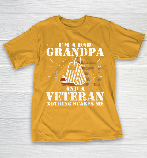 Grandpa Funny Gift Apparel  I'm A Dad Grandpa Veteran Father's Day S T-Shirt 12