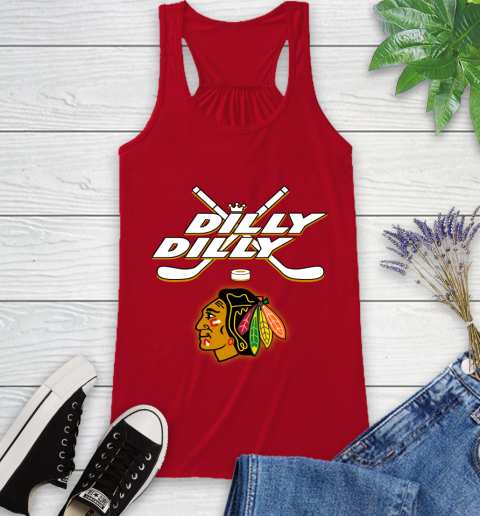 NHL Chicago Blackhawks Dilly Dilly Hockey Sports Racerback Tank 6