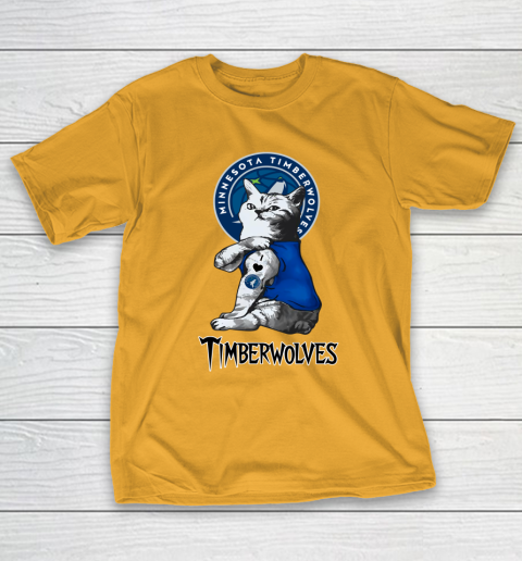 NBA Basketball My Cat Loves Minnesota Timberwolves T-Shirt 2