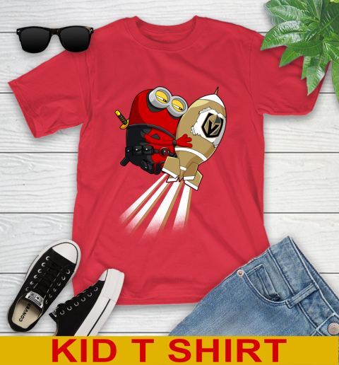NHL Hockey Vegas Golden Knights Deadpool Minion Marvel Shirt Youth T-Shirt 11