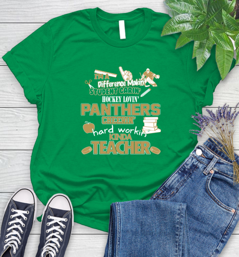 Florida Panthers NHL I'm A Difference Making Student Caring Hockey Loving Kinda Teacher Women's T-Shirt 9