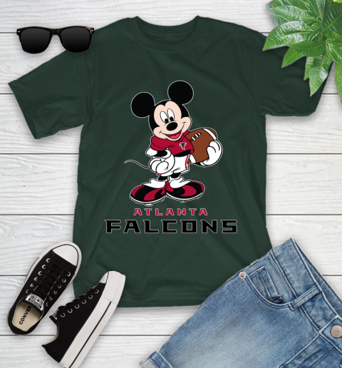 NFL Football Atlanta Falcons Cheerful Mickey Mouse Shirt Youth T-Shirt 5