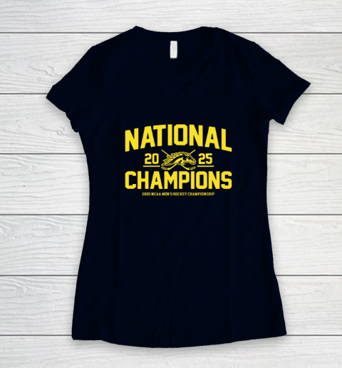 Western Michigan 2025 National Champions Women's V-Neck T-Shirt 2