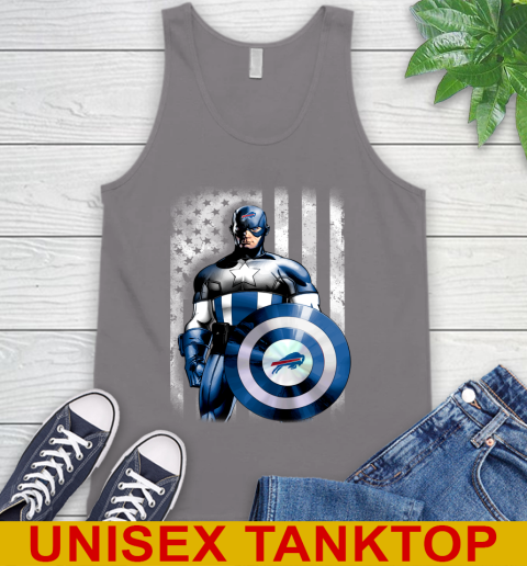 Buffalo Bills NFL Football Captain America Marvel Avengers American Flag Shirt Tank Top 6