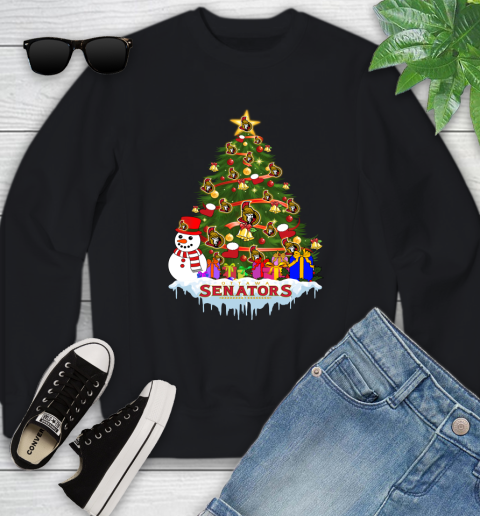 Ottawa Senators Merry Christmas NHL Hockey Sports Youth Sweatshirt 2