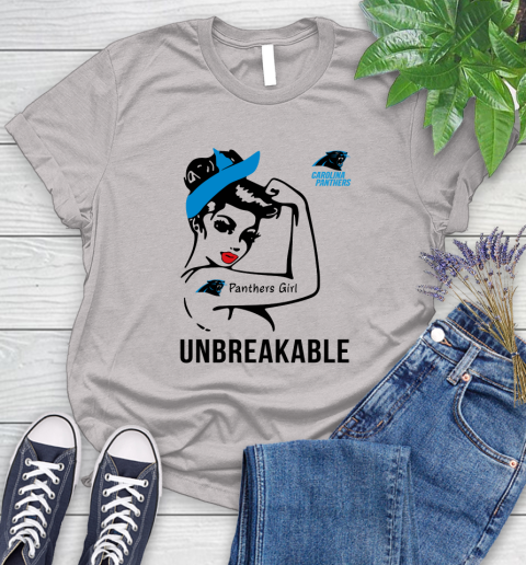 NFL Carolina Panthers Girl Unbreakable Football Sports Women's T-Shirt 10