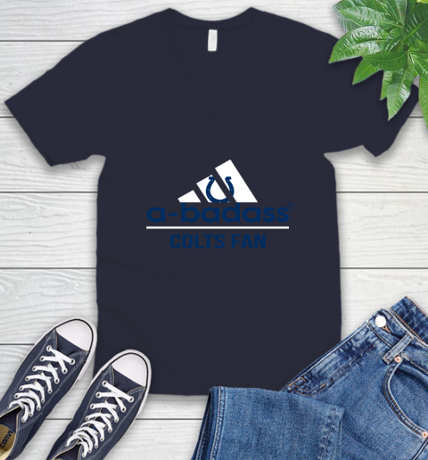 Indianapolis Colts NFL Football A Badass Adidas Adoring Fan Sports V-Neck T-Shirt 2