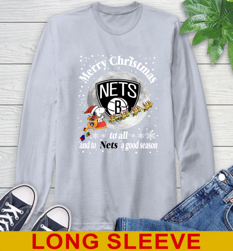 Brooklyn Nets Merry Christmas To All And To Nets A Good Season NBA Basketball Sports Long Sleeve T-Shirt 6
