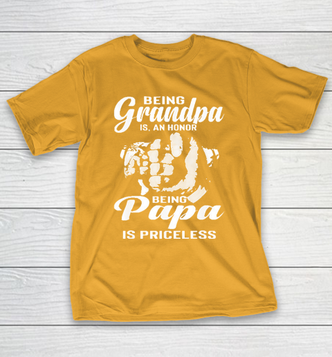 Grandpa Funny Gift Apparel  Being Grandpa Is An Honor Being Papa T-Shirt 12