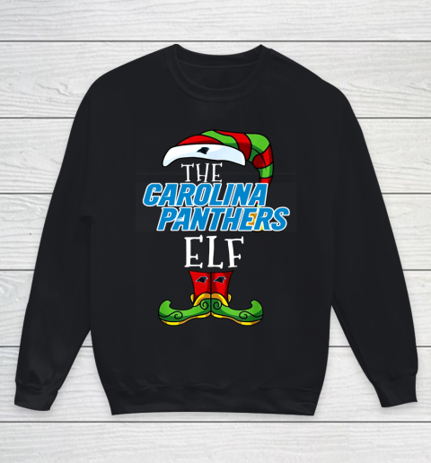 Carolina Panthers Christmas ELF Funny NFL Youth Sweatshirt
