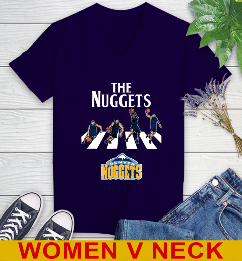 NBA Basketball Denver Nuggets The Beatles Rock Band Shirt Women's V-Neck T-Shirt 4 NBA Basketball Denver Nuggets The Beatles Rock Band Shirt Women's V-Neck T-Shirt - Image 4