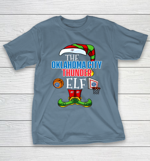 Oklahoma City Thunder Christmas ELF Funny NBA T-Shirt 6