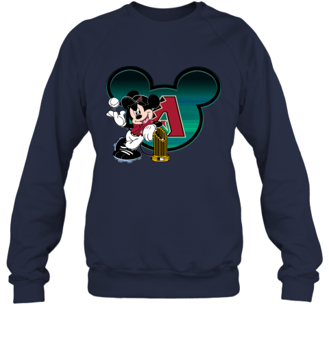 MLB Arizona Diamondbacks The Commissioner's Trophy Mickey Mouse Disney Baseball T Shirt EsX9I80puEl sweatshirt 35 95 151514 front navy